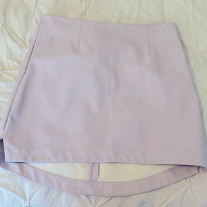 BCBG faux leather pastel pink mini skirt